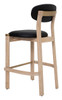 Rilou Black & Natural (Set of 2) Rubberwood and Steel Barstool