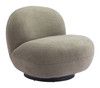 Myanmar Olive Green Steel and Polyester Accent Chair