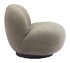 Myanmar Olive Green Steel and Polyester Accent Chair