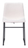 Smart Ivory (Set of 2) Steel and Polyester Dining Chair