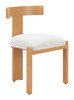 Tiana Natural & Beige Aluminum and Olefin Dining Chair for Outdoor Use