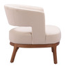 Penryn Beige Ash Wood and Polyester Accent Chair