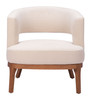 Penryn Beige Ash Wood and Polyester Accent Chair