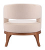 Penryn Beige Ash Wood and Polyester Accent Chair