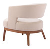 Penryn Beige Ash Wood and Polyester Accent Chair