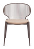 Silues Taupe & Brown (Set of 2) Steel and Polyurethane Dining Chair