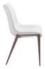Magnus White & Walnut (Set of 2) Steel and Polyurethane Dining Chair