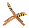 Sunbeam Multicolor Acacia Wood Lounge Chair for Outdoor Use