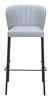 Linz Gray (Set of 2) Steel and Polyurethane Stackable Barstool