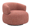 Venezia Brown Steel and Polyester Swivel Chair