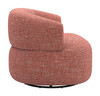 Venezia Brown Steel and Polyester Swivel Chair