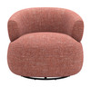 Venezia Brown Steel and Polyester Swivel Chair