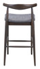Tuzka Gray & Espresso (Set of 2) Rubberwood and Polyester Barstool