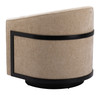Hanko Golden Beige Steel and Polyester Swivel Chair
