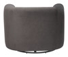 Mugav Gray Steel and Polyester Swivel Chair