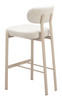 Aurea Light Gray (Set of 2) Steel and Polyester Barstool
