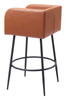 Horbat Brown (Set of 2) Steel and Polyurethane Barstool
