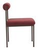 Livorno Red & Bronze Steel and Polyester Dining Chair