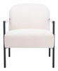 Chicago Ivory Steel and Polyester Accent Chair