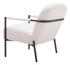 Chicago Ivory Steel and Polyester Accent Chair