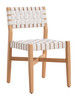 Mizuya White Acacia Wood Dining Chair for Outdoor Use