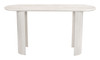 Risan Whitewashed Mango Wood Oval Console Table