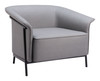 Burry Slate Gray Steel and Polyurethane Accent Chair
