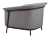 Burry Slate Gray Steel and Polyurethane Accent Chair