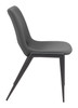 Desi Black (Set of 2) Steel and Polyurethane Armless Dining Chair