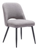 Teddy Gray (Set of 2) Steel and Polyester Dining Chair