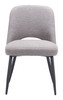 Teddy Gray (Set of 2) Steel and Polyester Dining Chair
