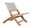 Tide Multicolor Acacia Wood Lounge Chair for Outdoor Use