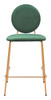 Odessa Green & Gold (Set of 2) Steel and Polyester Counter Stool