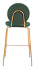 Odessa Green & Gold (Set of 2) Steel and Polyester Counter Stool