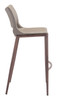 Ace Brown & Walnut (Set of 2) Steel and Polyurethane Barstool