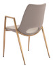 Desi Beige & Gold (Set of 2) Steel and Polyurethane Dining Chair