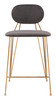 Georges Gray & Gold (Set of 2) Steel and Polyester Counter Stool