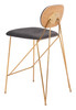 Georges Gray & Gold (Set of 2) Steel and Polyester Counter Stool