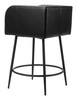 Horbat Black (Set of 2) Steel and Polyurethane Counter Stool
