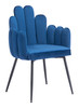 Noosa Navy Blue (Set of 2) Steel and Polyester Dining Chair