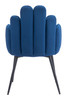 Noosa Navy Blue (Set of 2) Steel and Polyester Dining Chair