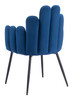 Noosa Navy Blue (Set of 2) Steel and Polyester Dining Chair