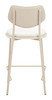 Zeal Light Gray & Beige (Set of 4) Steel and Polyester Counter Stool