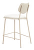 Zeal Light Gray & Beige (Set of 4) Steel and Polyester Counter Stool