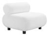 Rahat White Rubberwood and Polyester Accent Chair