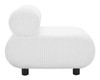 Rahat White Rubberwood and Polyester Accent Chair