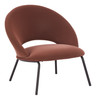 Zurich Brown Steel and Polyurethane Accent Chair