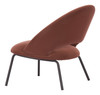 Zurich Brown Steel and Polyurethane Accent Chair