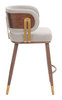 Brew Beige & Walnut Steel and Polyurethane Counter Stool