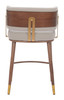 Brew Beige & Walnut Steel and Polyurethane Counter Stool